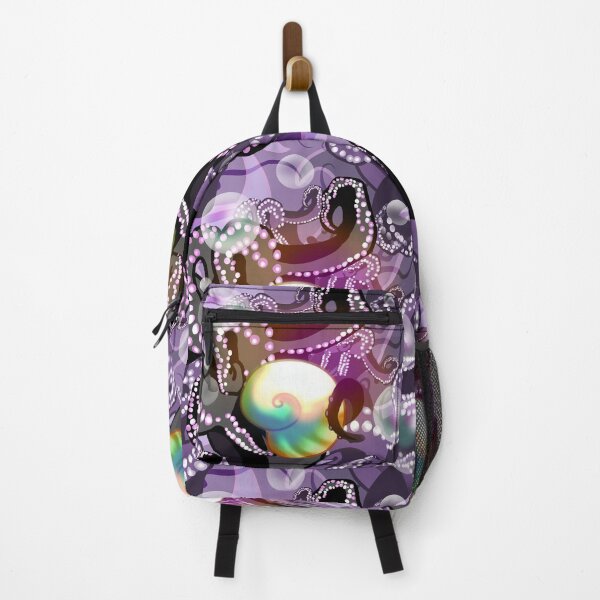 Item preview, Purple and black octopus tentacles iridescent seashell rainbow bubble shimmer designed and sold by sandpaperdaisy.