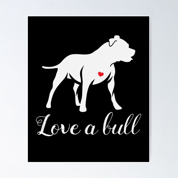 Item preview, Love A Bull Pitbull Dog  designed and sold by BUBLTEES.