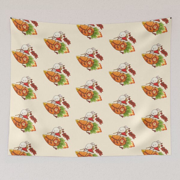 Item preview, CNY Año del Conejo Lindo Conejo Zanahoria Voladora designed and sold by Takeda-art.
