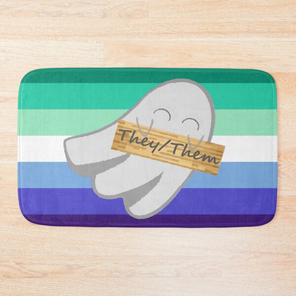 Item preview, They/Them Gay Pronoun Ghost designed and sold by Forest-Bird.