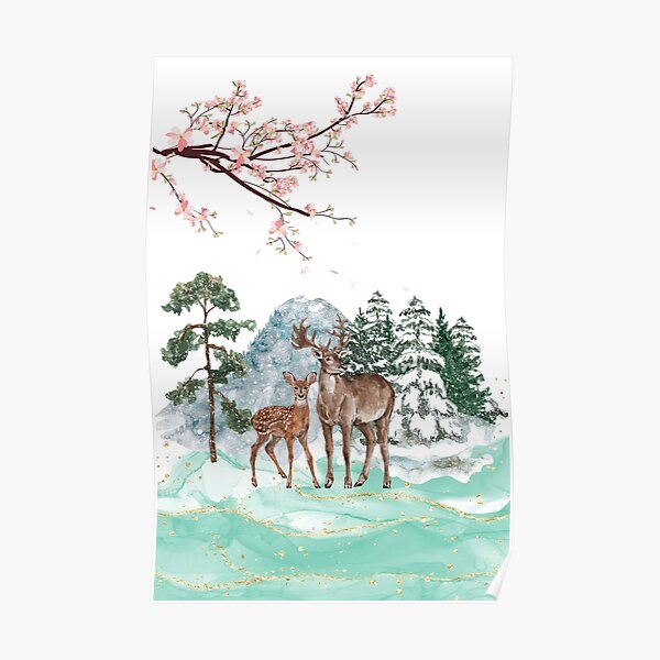 Christmas Reindeers Poster