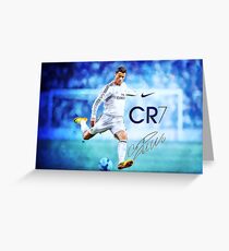 Cristiano Ronaldo sign Greeting Card