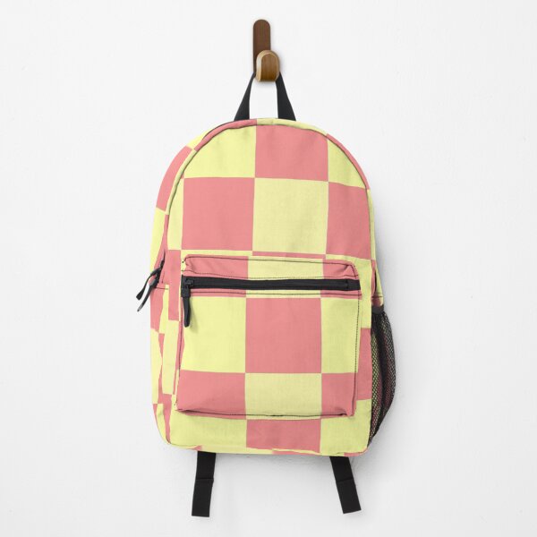 Item preview, checkered pattern light yellow and pink designed and sold by Apkdesigner.