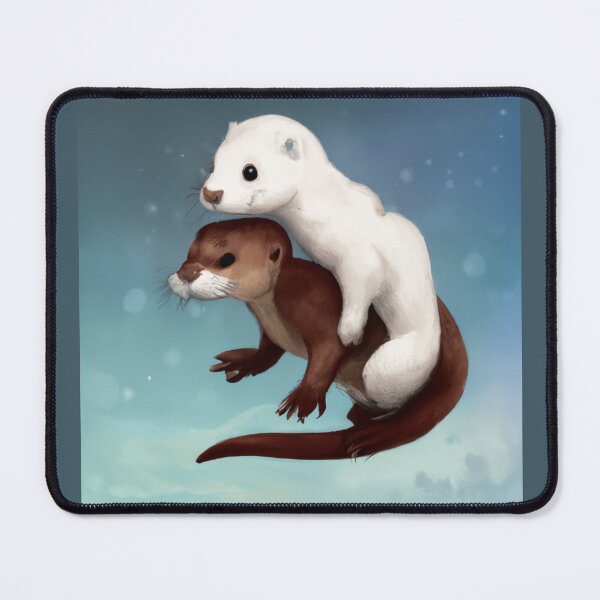 Item preview, Sea Otter and White Ferret Best Friends (V2) designed and sold by Lilieae.