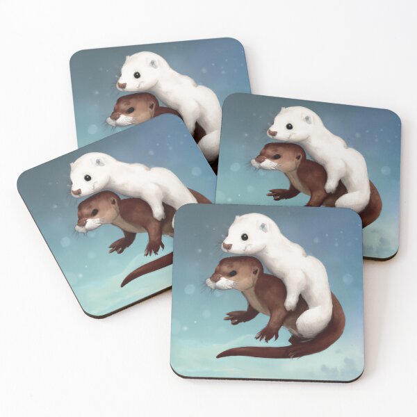 Item preview, Sea Otter and White Ferret Best Friends (V2) designed and sold by Lilieae.