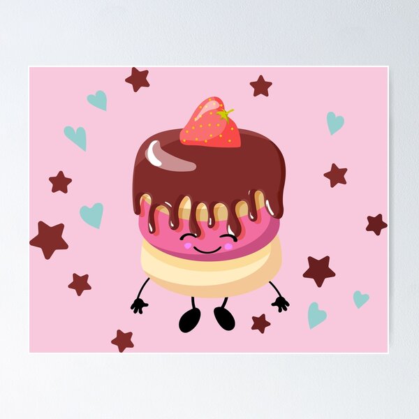 Item preview, Kuki Cake Cute Kawaii Sweets Design designed and sold by RepublicOfFire.