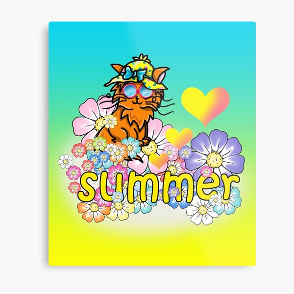 Item preview, ginger cat in summer designed and sold by BeingNow.