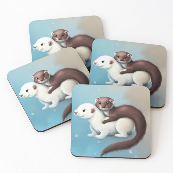 Item preview, Sea Otter and White Ferret Best Friends designed and sold by Lilieae.