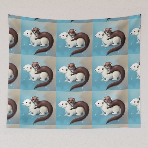 Item preview, Sea Otter and White Ferret Best Friends designed and sold by Lilieae.