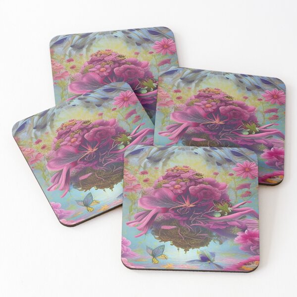 Item preview, Abstraction illustrative rosery Colorful hippie style Splash Flowers Imagination of dream  桜 world art bloomcore designed and sold by ValleyDream.