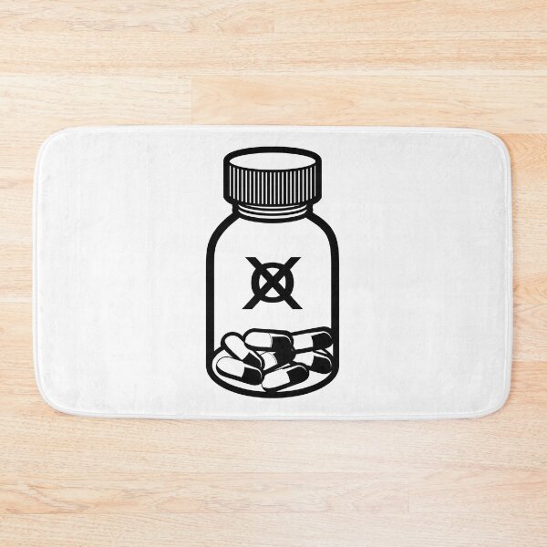 Item preview, Marble Hornets Pill Bottle (No Color Fill, Black Lines) designed and sold by havensea.