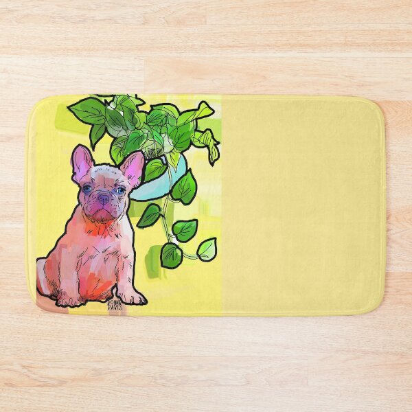 Item preview, French Bulldog and a Pathos houseplant designed and sold by donnadavisart.