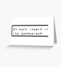 Pokemon - "It hurt itself in its confusion!" Greeting Card
