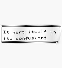 Pokemon - "It hurt itself in its confusion!" Poster