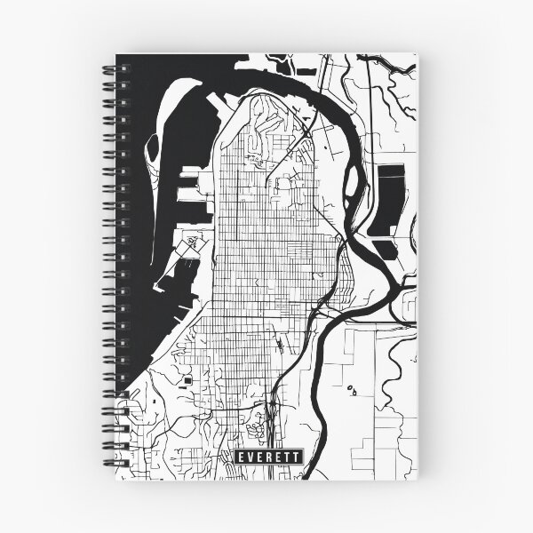 Artikelvorschau, Everett, Washington Street Map entworfen und verkauft von InkistPrints.