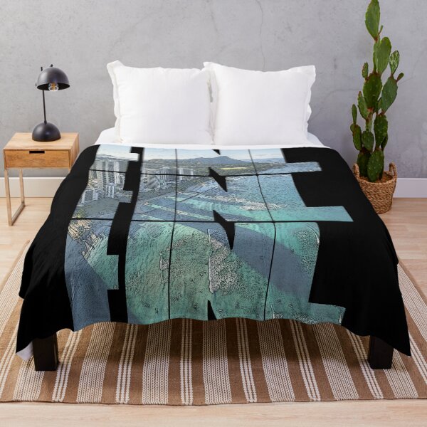 Item preview, Honolulu, Hawaii HNL Paisaje urbano Patrón repetitivo designed and sold by CrabbyLobster.