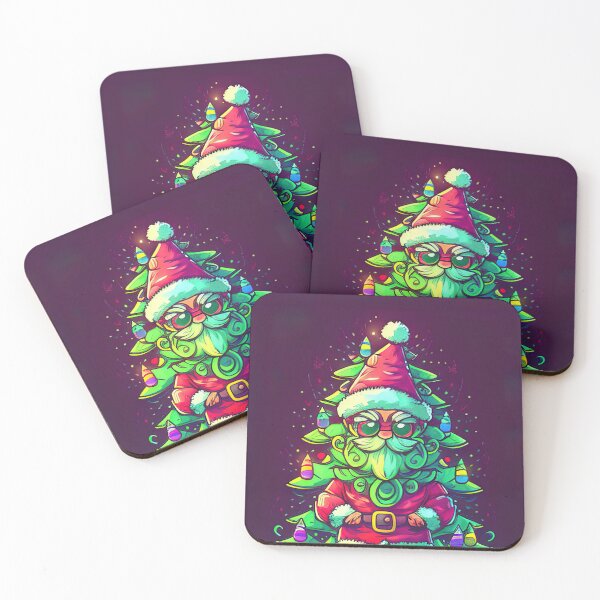 Item preview, Cool santa christmas tree card designed and sold by XmasPatterns.