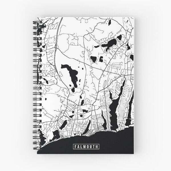 Artikelvorschau, Falmouth, Massachusetts Street Map entworfen und verkauft von InkistPrints.