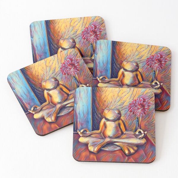 Item preview, Mediating Zen Frog Yoga Lotus Position Namaste designed and sold by WildcraftTrade.