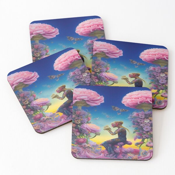 Item preview, Abstraction illustrative rosery Colorful hippie style Splash Flowers Imagination of dream  桜 world art bloomcore designed and sold by ValleyDream.