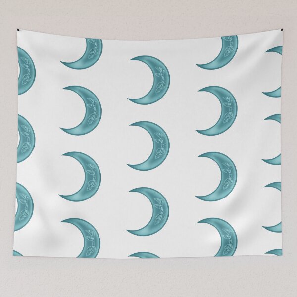 Item preview, Boho Retro Turquoise Crescent Moon designed and sold by MFGB-Creations.