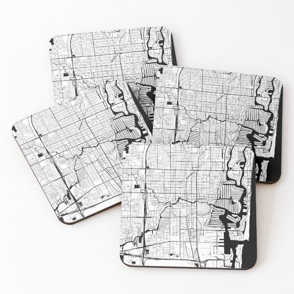 Item preview, Fort Lauderdale, Florida Street Map designed and sold by InkistPrints.