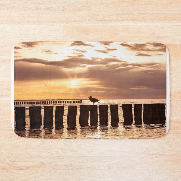 Item preview, Breakwater at sunset designed and sold by Claudia-Evans.