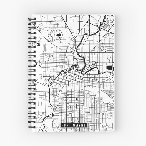 Item preview, Fort Wayne, Indiana Street Map designed and sold by InkistPrints.