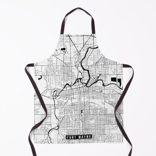 Item preview, Fort Wayne, Indiana Street Map designed and sold by InkistPrints.