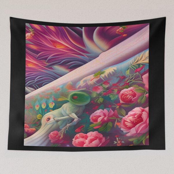 Item preview, Abstraction illustrative rosery Colorful hippie style Splash Flowers Imagination of dream  桜 world art bloomcore designed and sold by ValleyDream.
