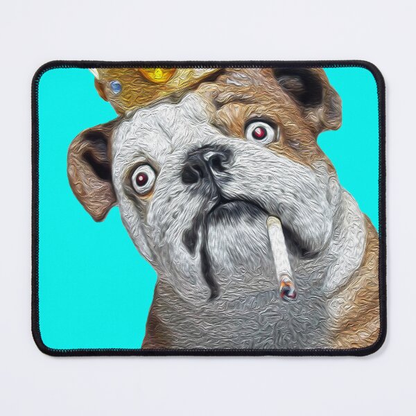 Item preview, King DOG Turquoise | Smoking King Puppy | Bulldog King Smoking Dog | Dog King Design by Tyler Tilley designed and sold by Tyler Tilley.