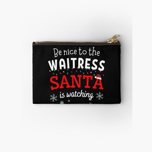 Item preview, Be nice to the waitress Santa is Watching Funny Xmas designed and sold by ibeargifts.