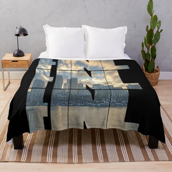 Item preview, Honolulu, Hawaii HNL Morning Cityscape Patrón repetitivo designed and sold by CrabbyLobster.