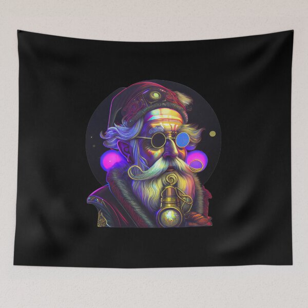 Item preview, Psychedelic Steampiunk Space Santa Claus designed and sold by Mystikos Art.