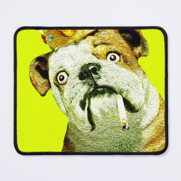 Item preview, YELLOW DOG KING | Smoking King Puppy | Bulldog King Smoking Dog | Dog King Design by Tyler Tilley designed and sold by Tyler Tilley.