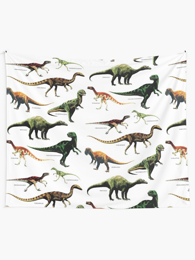 Dinosaurier Arten Vintage Retro 80er Dino Dinosaurier Wandbehang Von Birdysboutique Redbubble