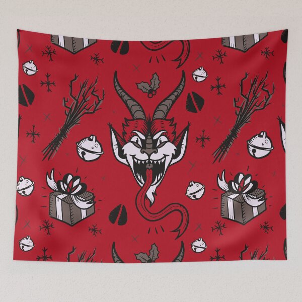 Item preview, Krampus in Retro Red designed and sold by PinkPummelHer.