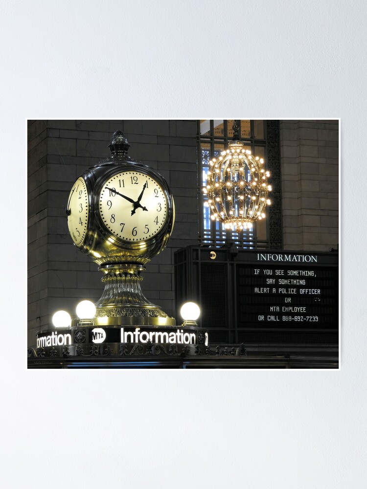 "Grand Central Station Clock NYC" Poster for Sale by Venturiart Redbubble