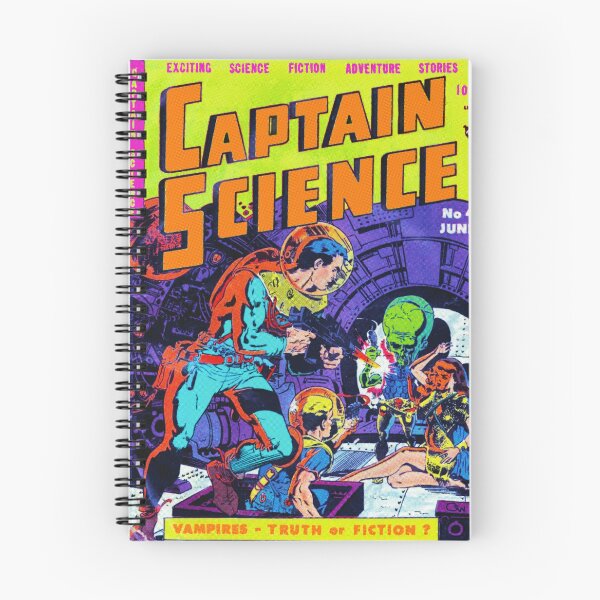 Item preview, Captain Science comics cover | Space vampires | retro art  designed and sold by spinolator.