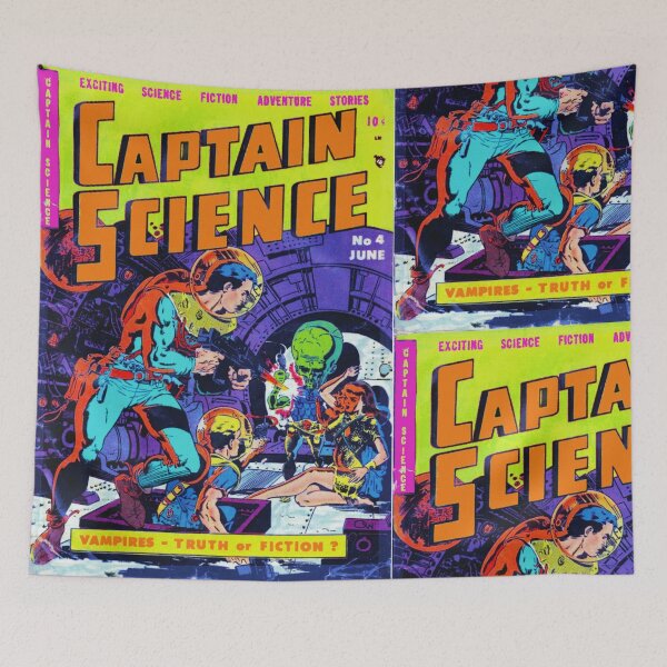 Item preview, Captain Science comics cover | Space vampires | retro art  designed and sold by spinolator.