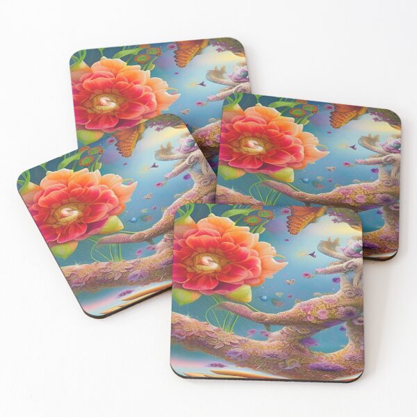 Item preview, Abstraction illustrative rosery Colorful hippie style Splash Flowers Imagination of dream  桜 world art bloomcore designed and sold by ValleyDream.