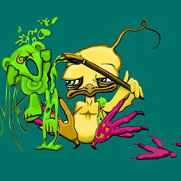 Artwork thumbnail, Grumpy Chicken Artist by ArtAastrup by Marianne Aastrup