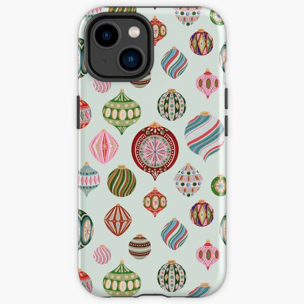 Holiday Baubles in Mint iPhone Tough Case