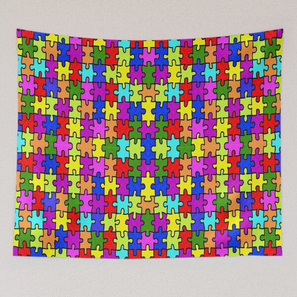 Item preview, Colorful Puzzle Pieces designed and sold by adoredigitals.