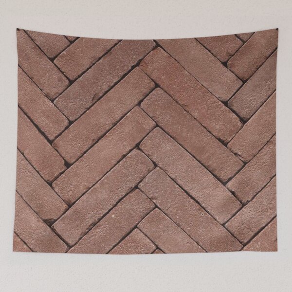 Item preview, chevron red bricks tile designed and sold by hellcom.