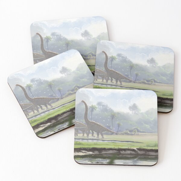 Item preview, Sauropod herd in landscape designed and sold by Paleo-parallax.