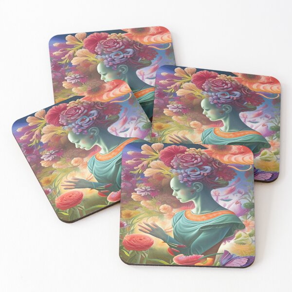 Item preview, Abstraction illustrative rosery Colorful hippie style Splash Flowers Imagination of dream  桜 world art bloomcore designed and sold by ValleyDream.