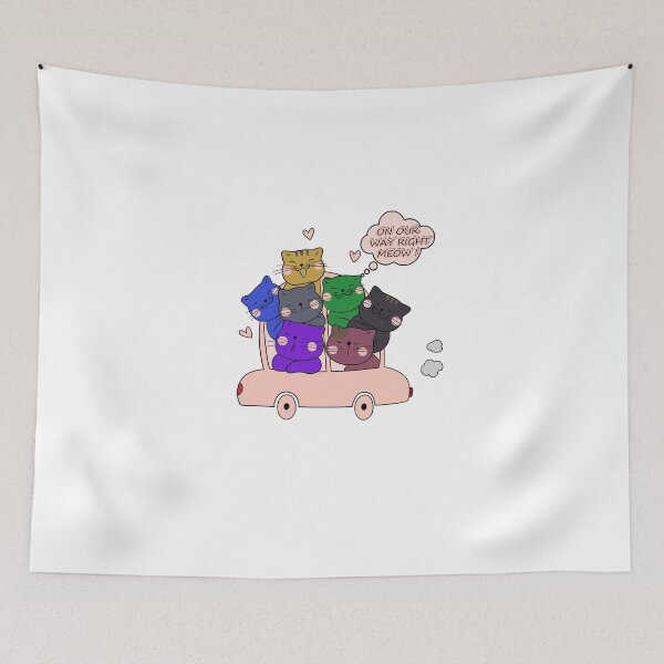 Item preview, On our Way Right Meow! - Traveling And Cats Make Me Happy Funny Gift Idea For Hobby Lover  - Kittens Road Trip Squad  designed and sold by zoulouu.