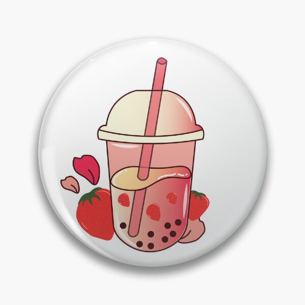 Item preview, cute strawberry bubble tea  designed and sold by arwaIB.