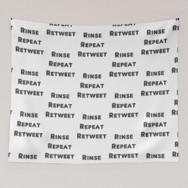 Item preview, Iskybibblle Products Rinse Repeat Retweet Black designed and sold by Iskybibblle.